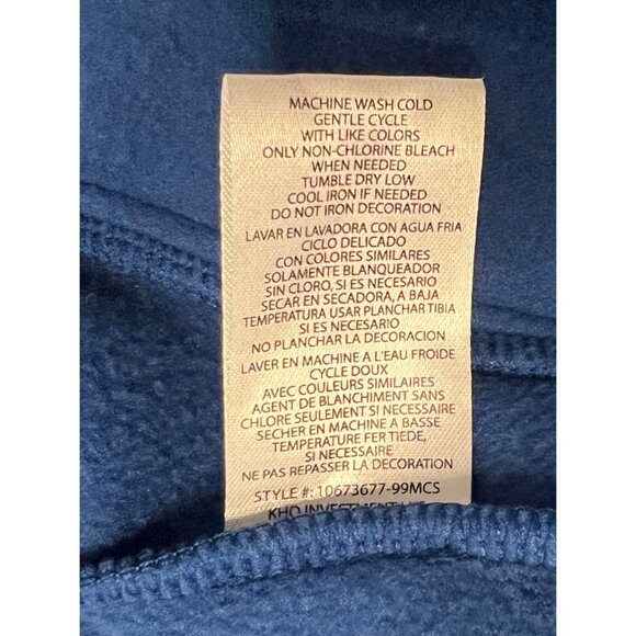 Kids Headquarters Blue Fleece Sleeveless Vest With Hood & Snap Button Front 12M - Picture 9 of 10